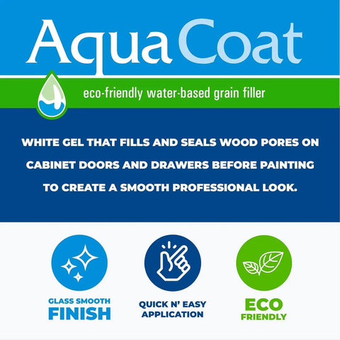 Heavy Duty Water Based White Wood Grain Filler Gel For Cabinets, slick sealant, eco-friendly white gel, 16 oz.