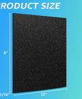 Two Pack One Sixteenth Inch Thick ABS Plastic Sheets 8 By 12 Inches Thermoformable With Haircell Textured Front visible with dimensions
