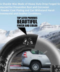 Close-up of Beefy Half Inch D Ring Bow Shackle With Screw Pin Clevis Four Pack For Jeeps ATVs Trucks And Trailers 2 Ton