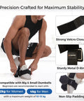Monkey Foot Dumbbell Attachment for glute kickbacks and leg workouts in use with adjustable ankle strap and dumbbell