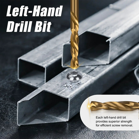 12 Piece Stripped Screw Extractor Kit With Drill Bits For Removing Stripped Rusty Or Broken Nuts And Bolts Easy Out Tools