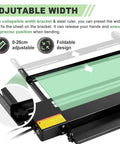 Beefy 24 Inch Acrylic Bender With Digital Temperature Display And Spare Heating Wire, Adjustable Length And Angle Plastic Bending Machine, 110V Black For DIY Sign Making, Craft Projects, And Custom Acrylic Creations with adjustable width bracket