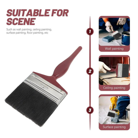 All Purpose Paint Brush Set For Walls Ceilings Furniture Decks And Wood Fences Large Flat And Angled Brushes Stain Applicator Kit