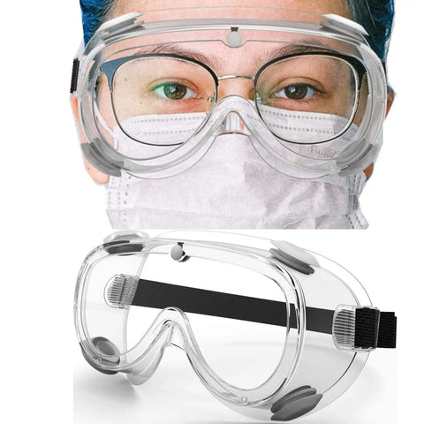 Safety Goggles That Fit Over Your Specs With Anti Fog And Anti Scratch Lenses, Clear Vision Lab Eyewear For Chemistry And Industrial Use