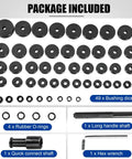 NYXOVA 52-in-1 custom bushing driver tool set; 49 black bushings, long handle shaft, hex wrench
