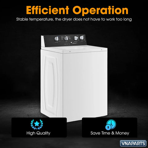 Front view of a white dryer highlighting efficient operation, compatible with Neptune 3000 Series Dryer Repair Kit All In One Replacement Set
