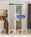 Heavy Duty 30 Inch Bi Folding Barn Door Hardware Kit For Two Doors Black Top Mount Track With Steel Rollers 330 Lb Capacity Whisper Quiet Nylon Wheels Easy Install Durable Moisture Resistant Hardware installed in room