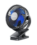 Clip On Battery Operated Fan USB Rechargeable Mini Personal Cooler with 3 Speed Quiet Operation and 360 Degree Rotation.