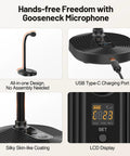 4 Channel UHF Wireless Conference Microphone System With 4 Gooseneck Mics Up To 200 Feet Range Crystal Clear 24 Bit Audio details