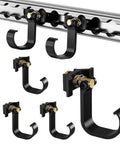 4 Pack Heavy Duty L Track Hooks With Single Stud Fitting, 200 Lbs Max Load, attached to metal track for trailers and garages