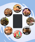 100 Pack Resealable Food Storage Bags For Small Biz Double Sided Color Smell Proof Flat Bags Black 4 By 6 Inch with assorted foods