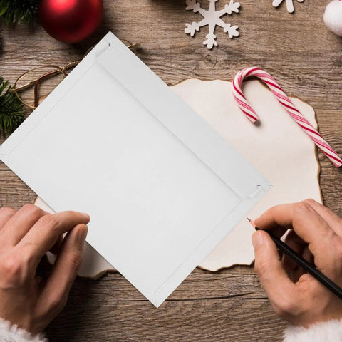 A4 Self Sealing Gray White Paper File Envelopes Thickened Kraft Mailers For Secure Document Shipping And Mailing, festive setting