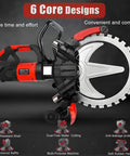 Heavy Duty Dual Blade Concrete Wall Cutter With Robust 8980W Motor And Rock Solid 3000Rpm Speed For Zero Sweat 11.8 Inch deep cuts, featuring compact design.