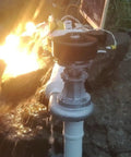 Impact Type Portable Hydropower Turbine Generator 1000W 220V for home use, shown installed with water flowing through a pipe