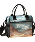 Insulated Lunch Bag for Outdoor Adventures With Desert Landscape Clouds Design Reusable Cooler Tote with Shoulder Strap