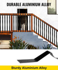 Wave Arc Aluminum Deck Balusters 32.25 Inch Long 51 Pack With Screws For Wood And Composite Deck Rails installation on outdoor stair railing