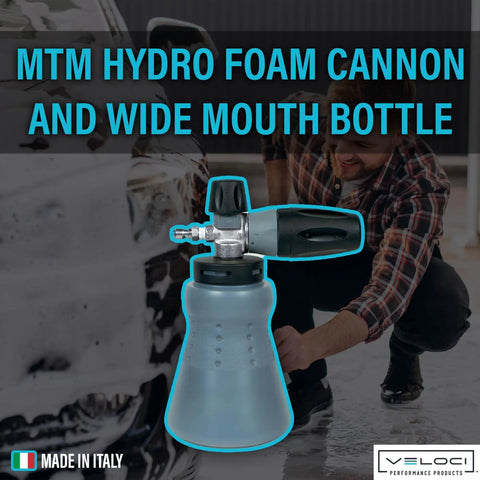PF22 Foam Cannon With Wide Mouth 32 Oz Bottle For Pressure Washer Ideal For Home And Pro Car Washes And Commercial Grade Use Patented Foam Nozzle Delivers Thick Foam For Cars Trucks SUVs And Motorcycles Includes Tubing And Fittings
