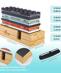 Pro Knife Sharpening Stone Kit with dual-sided whetstones stacked on a non-slip bamboo base, angle guide shown beside.