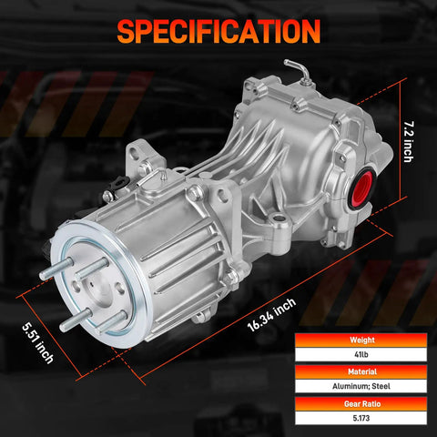 Rear Carrier Differential Assembly Final Drive For AWD Nissan Murano 2015 2024 Rogue 2014 2019 Qashqai 2017 2020 dimensions