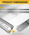 Heavy Duty Locking Drawer Slides For RV And Home, Quiet Silent Glide No Squeak, 80 x 19.69 x 7.87 Inch, Side Mount Cabinet Runners