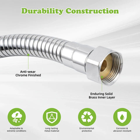 Swivel Garden Hose Adapter Protector With All Metal Construction And Three Quarter Inch Connection Extends Your Hose For Flexible Angles Prevents Kinks And Leaks For No Fuss Watering Reach And Durable Hose Extension, chrome finish