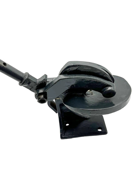 Heavy Duty Throatless Steel Shear With 18 Inch Lever Handle And Adjustable Cutting Head For Straight Or Curved Metal Work Features Replaceable Hardened Alloy Blades That Make Short Work Of Stainless Aluminum And Mild Steel All Day Long