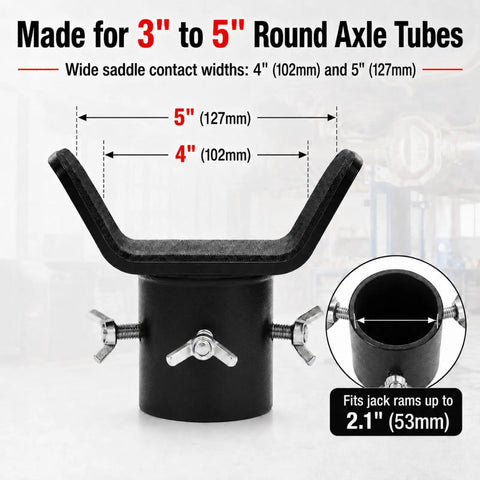 Bottle Jack Adapter With Triple Lock Fits Eight To Twenty Ton Jacks Up To Two Point One Inch Ram Diameter showing details