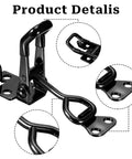 Close-up details of Beefy 300 Lb Heavy Duty Toggle Clamp Set With Quick Release Pull Latch, black metal construction, 300 lb grip.