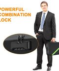 Man holding Built Tough Fireproof Document Organizer With Lock, 5200 Fahrenheit Heat Insulation, Waterproof Safe Box