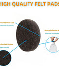 Premium Self Adhesive Felt Pads 3 8 Inch Round Cabinet Door Stoppers And Furniture Bumpers For Hardwood Surfaces Tough Sticky Back Glides Smooth As Silk No Scratch Guarantee 234 Pieces Brown with laminated fiber core and strong adhesive backing