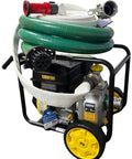 Portable Home Wildfire Protection Pump And Hose System For Backyard Pool With 12 Ft Suction Hose And Foot Valve Strainer