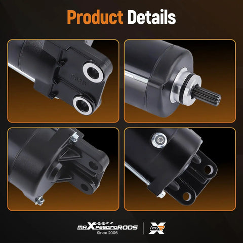 Product details of Go-To Starter Motor 6D3-81800-00-00 For Yamaha WaveRunner VX Deluxe, various angles and connection points.
