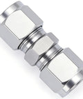 Lophtnix 304 stainless steel compression tube fitting union with double ferrules, 3/8 in OD x 3/8 in OD, pack of 2