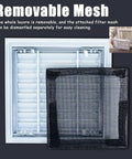 Top Notch White Louvered Access Door Vent With Detachable Mesh Cover For Wall And Ceiling Inspection Hatch showing removable mesh for easy cleaning.