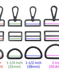 Heavy Duty 15 Piece Bronze Hardware Kit For Bags Featuring Rock Solid Swivel Hooks D Rings And Tri Glide Buckles Made From Zinc Alloy Built Tough and craft accessories in various sizes.