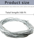Coiled Universal 100 Ft 22 AWG 2-Conductor Garage Door Opener Wire For Sensors, Control Station, And Doorbell Wiring Replacement Garage Door Wire