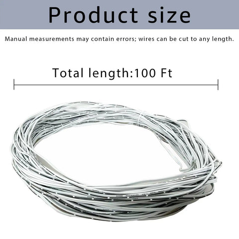 Coiled Universal 100 Ft 22 AWG 2-Conductor Garage Door Opener Wire For Sensors, Control Station, And Doorbell Wiring Replacement Garage Door Wire