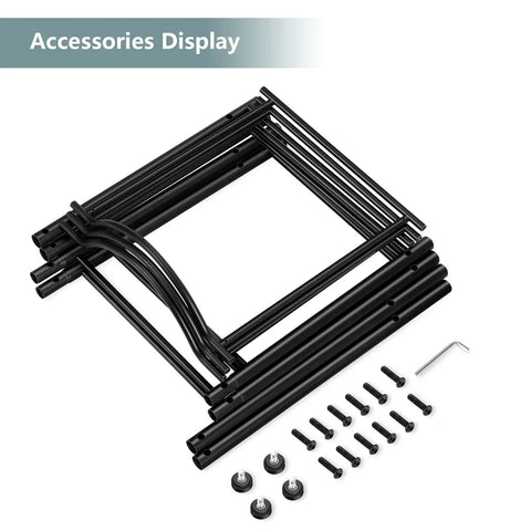 Components of Three Tier Water Jug Rack For Five Gallon Bottles Detachable Bottle Holder Organizer Space Saving Storage Rack Black