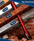 Masonry drill bit, red serrated eccentric for concrete/brick/wood; 3/16-1/2 in, Larouoba by Amazon