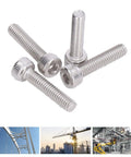 Heavy Duty M4 X 0.7Mm Hex Socket Head Cap Screws 100 Pcs Galvanized Steel Fastener Kit stacked for machinery repair.