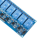 8 Channel 5V Relay Module with Optocoupler for Arduino Uno R3 Mega 1280 DSP ARM PIC AVR STM32 Projects, blue PCB