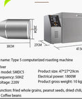 Kickback And Roast With This Smooth Op 2500g Electric Coffee Bean Machine Featuring Precise Temp And Timer Controls And Hella Durable Steel Body For Bold Barista Sips Any Day, silver Type 5 computerized roasting machine.