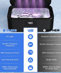 Comparison of Hella Fresh Ultrasonic Jewelry Cleaner With Smooth 50 Khz Uv Tech features against a competitor's model.