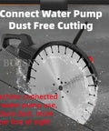 Heavy Duty Badass Electric Wall Grooving Machine Featuring Slick Depth Adjustments Up To Eleven Inches with water pump for dust-free cutting.