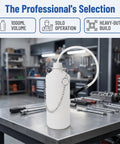 Shop Grade Heavy Duty Brake Bleeder Kit With 1L Vacuum Collection Bottle and 19.7 Inch Flexible Hose Universal fit, white 1L bottle with chain.