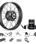 Heavy Duty Ebike Conversion Kit For 26 Inch Fat Tire Bikes With 48V 1000W Rear Hub Motor And SW2 M58 Display group of components