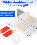 Ultra Thin Magnetic Cabinet Door Catches, 10 Pack Stainless Steel Adhesive Drawer Magnets That Keep Doors Shut with white tape gift