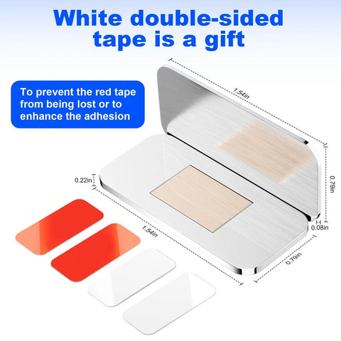 Ultra Thin Magnetic Cabinet Door Catches, 10 Pack Stainless Steel Adhesive Drawer Magnets That Keep Doors Shut with white tape gift