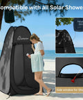 Pop Up Shower Tent For Camping, Portable Instant Changing Privacy Tent With Vent Window, Lightweight Carry Bag, Black.