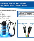 Full Twist Throttle For Q20 And Q20 Pro Lite Ebikes 3 Pin Universal Waterproof Throttle With 2 Keys and wiring diagram